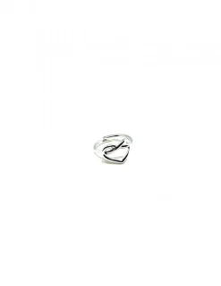 Anello Cuore Annodato COLORE ARGENTO Bianco