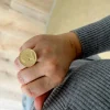 Anello Elastico Moneta COLORE ALLUMINIO DORATO