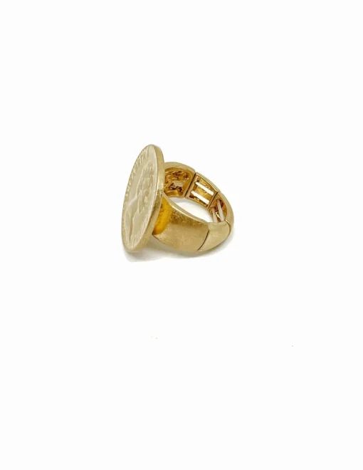 Anello Elastico Moneta COLORE ALLUMINIO DORATO