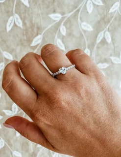 Anello Eternelle e Cuore COLORE ARGENTO Bianco COLORE ZIRCONI zirconi bianchi MISURA ANELLO 10