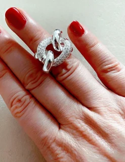 Anello Groumette con Zirconi MISURA ANELLO 12