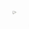 Anello Regolabile a V COLORE ARGENTO Bianco