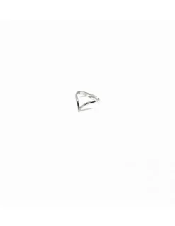 Anello Regolabile a V COLORE ARGENTO Bianco