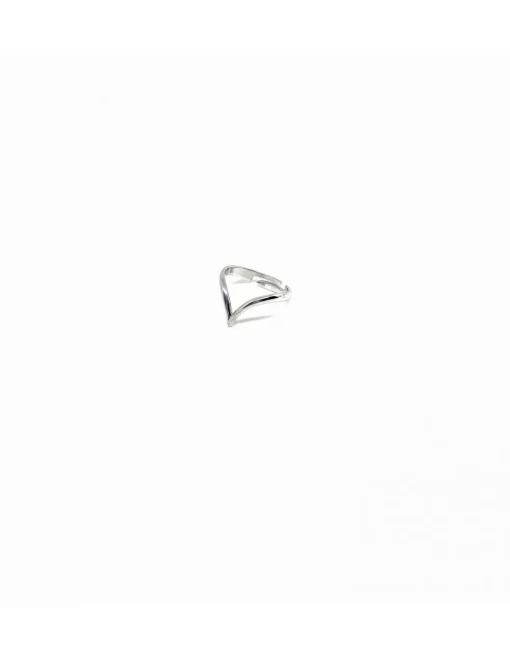 Anello Regolabile a V COLORE ARGENTO Bianco