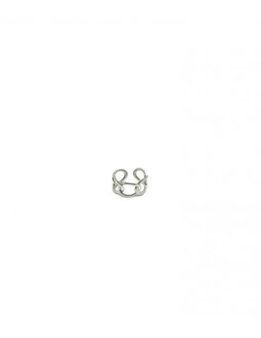 Anello Regolabile Catena COLORE ARGENTO Bianco