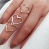 Anello Regolabile con Cuore a Filo COLORE ARGENTO Bianco