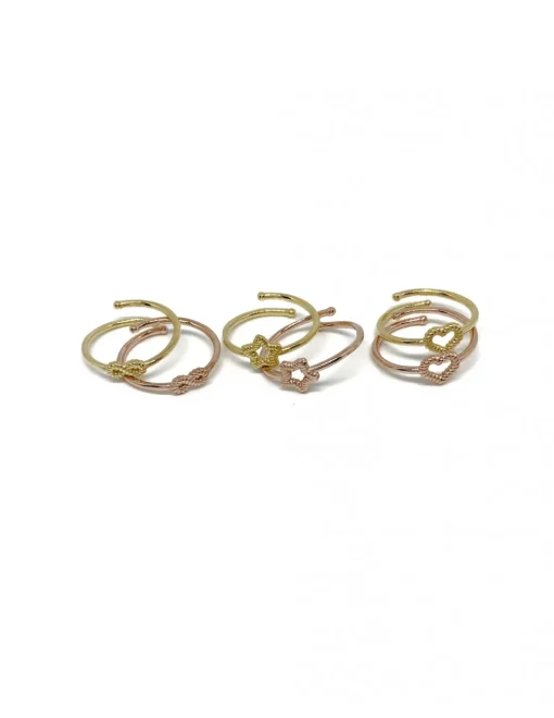 Anello Regolabile con Soggetto a Filo Zigrinato COLORE ARGENTO Dorato SOGGETTO infinito