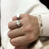 Anello Regolabile Cuore Piatto