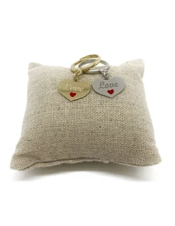 Anello Regolabile Cuore Pendente Love COLORE ARGENTO Bianco