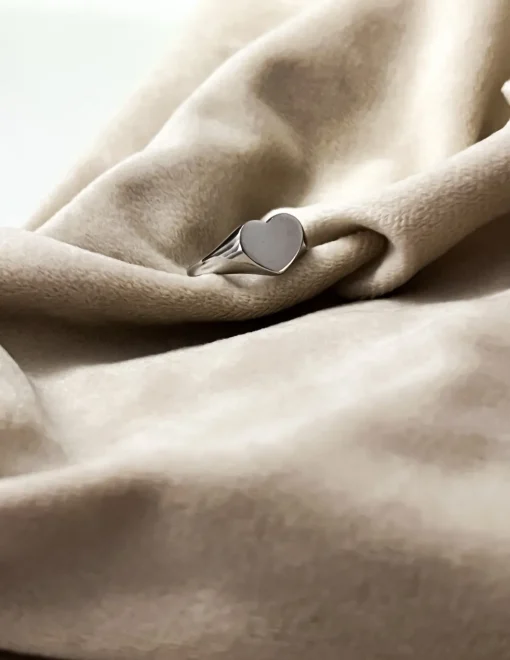 Anello Regolabile Cuore Piatto