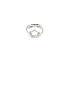 Anello regolabile da Falange COLORE ARGENTO Bianco SOGGETTO stella