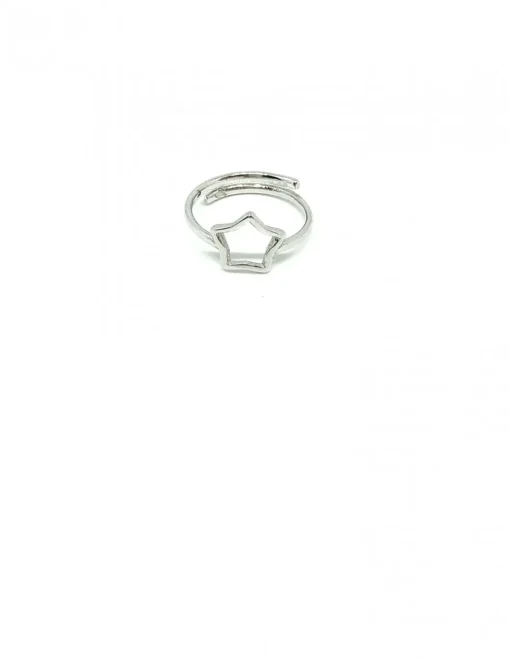 Anello regolabile da Falange COLORE ARGENTO Bianco SOGGETTO stella