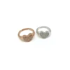 Anello Regolabile Lovely con Zirconi COLORE ARGENTO Bianco MISURA ANELLO M (12-17)
