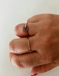 Anello Regolabile Nodo di Zirconi COLORE ARGENTO Rosè COLORE ZIRCONI zirconi viola
