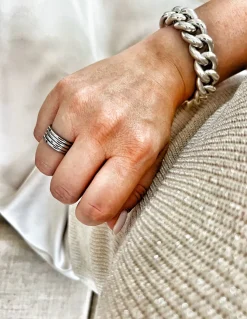 Anello Regolabile Sottile con Punto Luce COLORE ZIRCONI zirconi rosa