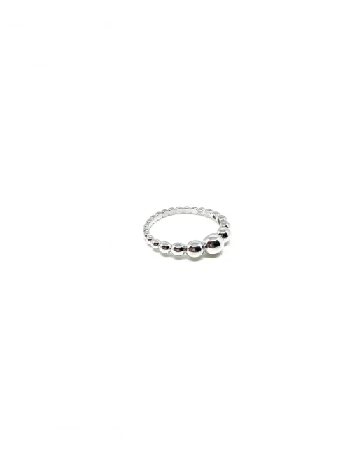 Anello Sfere a Scalare COLORE ARGENTO Bianco MISURA ANELLO 12