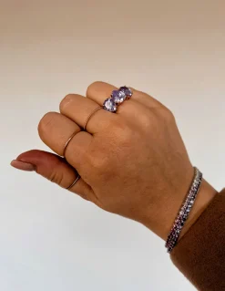 Anello Trilogy Luxury Gocce Viola