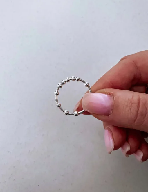 Anxiety Ring COLORE ARGENTO Bianco MISURA ANELLO 8