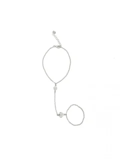 Baciamano Con Cuore COLORE ARGENTO Bianco