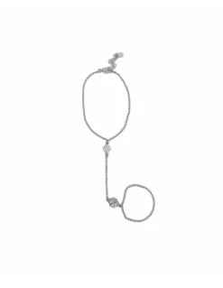 Baciamano Con Quadrifoglio Piccolo COLORE ARGENTO Bianco