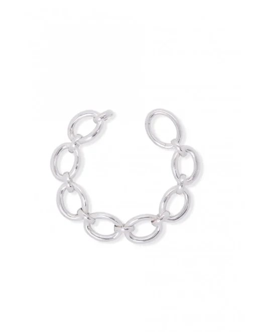 Bracciale a Catena Ovale COLORE ARGENTO Bianco CIRCONFERENZA POLSO 17 cm