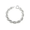 Bracciale a Catena Torchon COLORE ARGENTO Bianco CIRCONFERENZA POLSO 15 cm