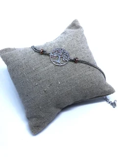 Bracciale a Catenina Doppia con Albero della Vita Bicolore