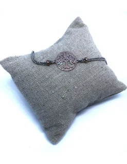 Bracciale a Catenina Doppia con Albero della Vita Bicolore