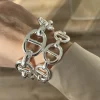 Bracciale Aeternus COLORE ARGENTO Bianco CIRCONFERENZA POLSO 17 cm GRANDEZZA piccoli