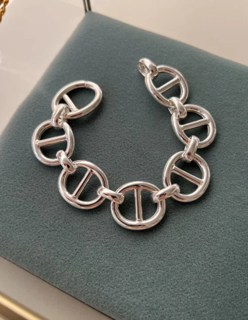 Bracciale Aeternus COLORE ARGENTO Bianco CIRCONFERENZA POLSO 17 cm GRANDEZZA piccoli