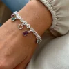 Bracciale Ametista e Radice di Rubino