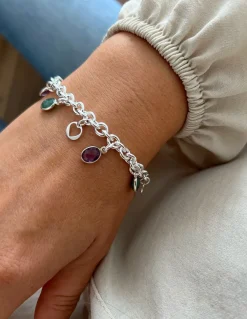 Bracciale Ametista e Radice di Rubino