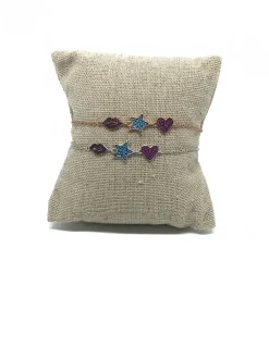 Bracciale Bocca Cuore Stella COLORE ARGENTO Bianco