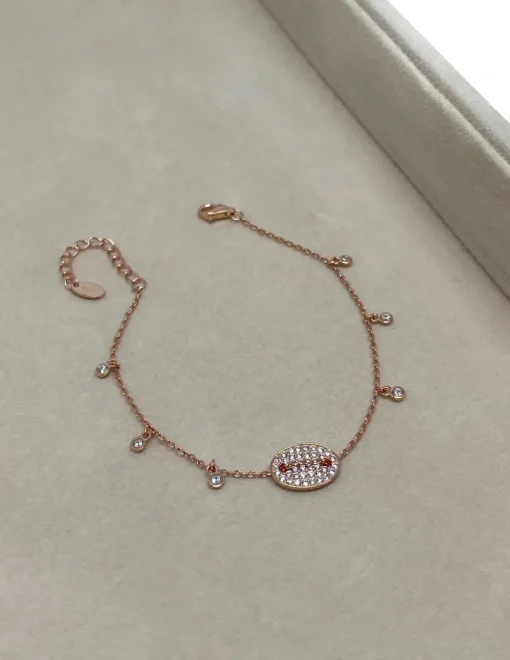 Bracciale Bottone COLORE ZIRCONI zirconi bianchi