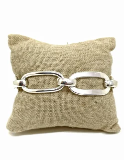 Bracciale Catena Jazz COLORE ARGENTO Bianco CIRCONFERENZA POLSO 15 cm