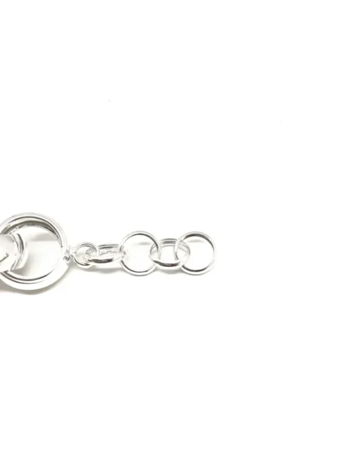 Bracciale Catena Maglia Calandra COLORE ARGENTO Bianco