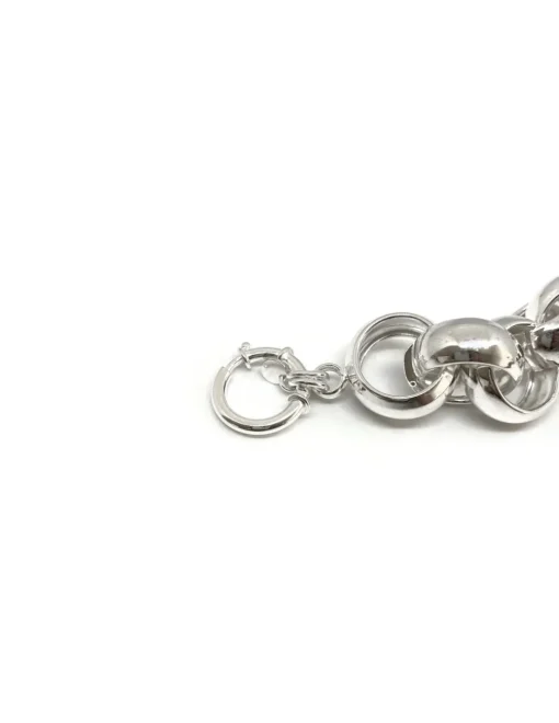 Bracciale Catena Maglia Calandra COLORE ARGENTO Bianco