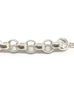 Bracciale Catena Maglia Calandra COLORE ARGENTO Bianco
