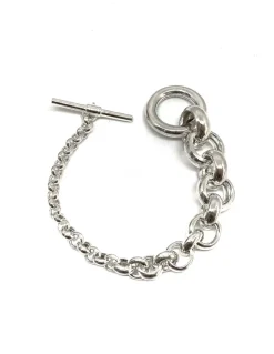Bracciale Catena Rolò Scalare COLORE ARGENTO Bianco LUNGHEZZA BRACCIALE 23 CM