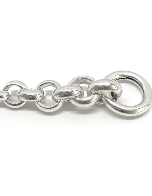 Bracciale Catena Rolò Scalare COLORE ARGENTO Bianco LUNGHEZZA BRACCIALE 23 CM