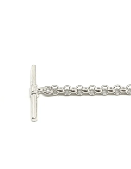 Bracciale Catena Rolò Scalare COLORE ARGENTO Bianco LUNGHEZZA BRACCIALE 23 CM