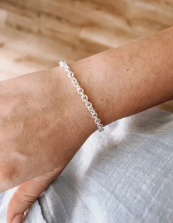 Bracciale Catena Rolo' Mini COLORE ARGENTO Bianco LUNGHEZZA BRACCIALE 17 CM + 3 CM ALLUNGATORE