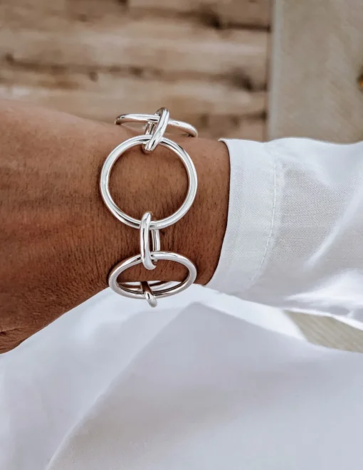 Bracciale Catena Style COLORE ARGENTO Bianco