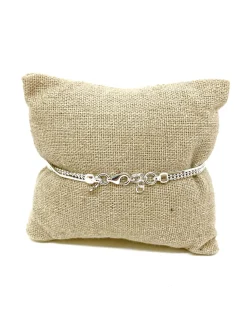Bracciale Catenina Annodata COLORE ARGENTO Bianco