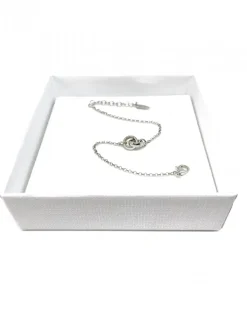 Bracciale Catenina con Nodino COLORE ARGENTO Bianco