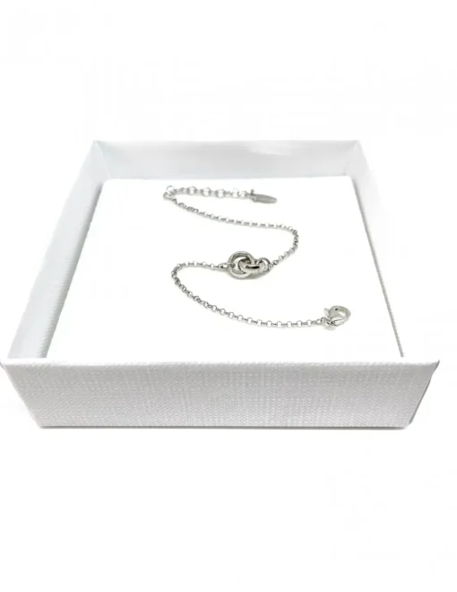 Bracciale Catenina con Nodino COLORE ARGENTO Bianco