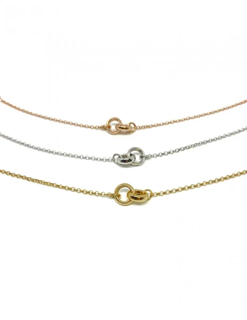 Bracciale Catenina con Nodino COLORE ARGENTO Bianco