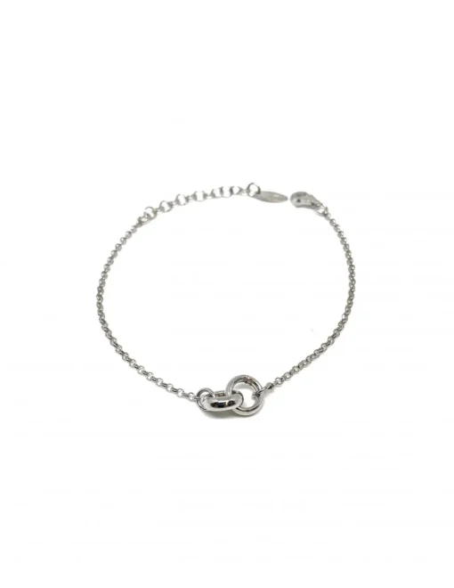 Bracciale Catenina con Nodino COLORE ARGENTO Bianco