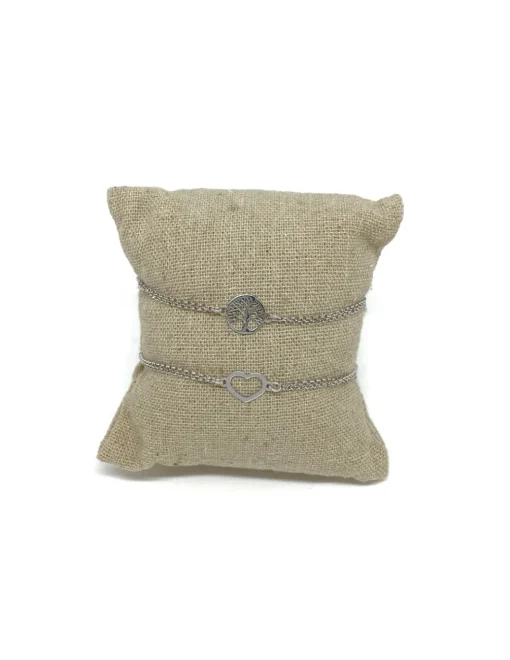 Bracciale Catenina Doppia Soggetto a Filo SOGGETTO cuore
