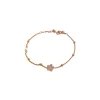 Bracciale Catenina e Fiore Passante di Zirconi